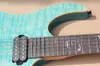 Factory Custom Green Electric Guitar With Flame Maple Veneer,Floyd Rose Bridge,Black Hardware,Can be customized