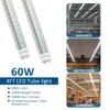 Estoque em US LED T8 Tubes 4FT 60W 6000LM SMD2835 G13 288LEDS 1.2m triplex linha AC 85-265V levou iluminação fluorescente