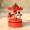 Christmas Decorations Wooden Nutcracker Doll Puppet Figurines 4 Soldier Toy Music Box Decor Child Kids Gift Office Ornaments Home Decoration
