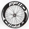 Nuovo 700C 38506088 mm bici a carrello fisso bici 3K UD 12k a fibra di carbonio completa clincher tuboless cerchi tubeless bicchetta in bicicletta in bicicletta per biciclette di carbonio 64441995