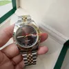 Роскошные мужские часы автоматические 2813 Wimbledon мужские серые римские циферблаты 126333 золотые стальные 116333 часы Datejust наручные часы317g