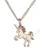 New Fashion Women Unicorn Horse Pendant Necklace Plating Chain Choker Christmas Jewelry Lovely Gift Free Shipping