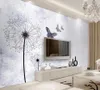 modern wallpaper for living room Modern minimalist dandelion butterfly tv background wall