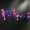 LED Geweih Stirnband Leuchtende Kopfbedeckung Blitzlicht Halloween Konzert Performance Party Hochzeit Spielzeug Kopfschmuck Erwachsene Kinder F3007