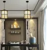 새로운 중국어 블랙 철 펜던트 조명 간단한 레스토랑 거실 클럽 램프 일본어 펜던 램프 조류 케이지 교수형 램프