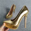 Olomm New Women Platform Pumps Sexy Stiletto High Heel Pumps Chic Pointed Toe Gorgeous God Party Shoes Women Plus US Size 5-15