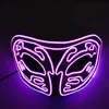 Halloween LED Light El Halv ansikte Ljusmask Övre halvans ansikte Glödande Cosplay Masquerade Skräckmaskar