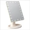 Вращение на 360 градусов Сенсорный экран для макияжа Зеркало для косметики Складной портативный компактный карман с 22 светодиодами Зеркало для макияжа C421