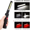 LED Work Light,COB Rechargeable Work Lights with Magnetic Base 360°Rotate and 5 Modes Bright LED Flashlight Inspection Light for Car Repair
