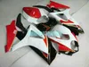 Motorcykel Fairing Kit för Suzuki GSXR1000 K7 07 08 GSXR 1000 2007 2008 ABS Röd vita Fairings Set + Gifts SBC38