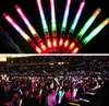 Çok renkli 3 Modlar Yanıp sönen LED Gece Işığı Lambası Glow Wand + kayışı Doğum Noel Partisi festivali Camp GB1205 Sticks