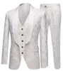 Nouveau Style Un Bouton Beau Châle Revers Marié Tuxedos Hommes Costumes Mariage / Bal / Dîner Meilleur Homme Blazer (Veste + Pantalon + Cravate + Gilet) W202
