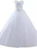 Vente chaude Nouveau 2019 Robe de mariée de robe à billes blanche avec cristaux perlés robe de boules longues robe de mariée robe de mariée Al37