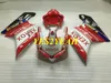 Hi-Grade Injectie Fairing Body Kit voor Ducati 848 08 09 10 11 DUCATI 1098 1198 2009 2009 2011 Witte rode kluizen Carrosserie + Gifts DD66