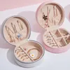 Protable PU Jewelry Storage Boxes Mini Jewelry Collection Organizer Earrings Necklace Ring Case Travel Accessories