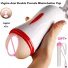 Male sucking masturbator for man Suction Cup adult pocket anal sex vagina Real Pussy vibrator Sex Toys For Men Masturbation Cup T200619