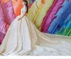 2024 Yeni Stil Işık Şampanya Prenses Gelinlik Kapalı Omuz Pulları Sevgilim Balo Gown Gelin Elbise Robe De Mariee