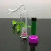 Smoking Pipe Mini Hookah glass bongs Colorful Metal Shape Hot Selling Portable Acrylic Handle Water Smoke Bottle