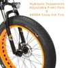 Stock en los Estados Unidos - Falcon Matt Black Black Moped Mountain Bike 48V 500W Motor hasta 120km Rango LED Frente Ciudad Deportes Ebike