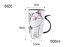 Taza de cerámica de gato creativa de 600ml con tapa y cuchara taza para té y café con leche de dibujos animados tazas de porcelana bonitos regalos preferencia