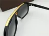Partihandel-lyx bevis miljonär solglasögon rök svart guld vintage solglasögon Märke designer solglasögon ny med låda