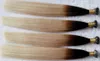 Fusion pointe plate Extension de cheveux humains kératine cheveux 100g haute qualité ombre #2 brun le plus foncé/#60 blond