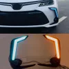 2 pièces LED feux diurnes DRL pour Toyota Corolla 2019 2020 2021 2022 jaune tour Signa étanche 12V antibrouillard décoration pare-chocs lumière