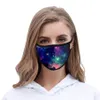 Copri bocca viso in seta di ghiaccio Uomo Donna Maschera stampata spaziale Protezione esterna Maschere lavabili riutilizzabili Maschera per feste Regalo