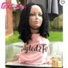 黒人女性のための新しい短い合成ウィッグ14インチBlac Kinky Wig Full Micro Braid Lace Front Wig with Baby Hair2790751