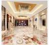 Custom 3D self-adhesive floor mural wallpaper interior decoration Living room European stone pattern parquet floor tiles