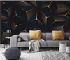 papier peint décoratif moderne lignes d'or minimaliste géométrique fonds d'écran abstrait mur de fond TV