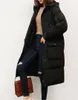 女性ダウンジャケットルーズロングパーカーフード付き厚い暖かい冬のソリッドカジュアルコートメスアウトウェアベストヒバーギン22