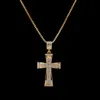 Design Gold Color Charm Necklace Hip Hop Party Jewelry Fashion Female Cross CZ Crystal Zircon Pendant African Map Necklace Men gif5580479