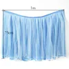 1M Tulle Table Skirt for Wedding Party Decoration Baby Shower Home Textile Birthday Tablecloths Tutu Supplies1382130