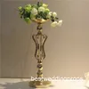 elegantes Tall Neu eingetroffen! Goldene Metallvase, silberne mentale Blumenvase, königliche Trompetenvase zur Dekoration best0844