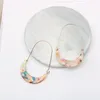 10 paires/lots boucles d'oreilles créoles lune acrylique pour femmes bijoux modernes Vintage mode femme femme