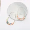 10Pair/veel acryl Moon Hoop oorbellen voor vrouwen Moderne sieraden Vintage Fashion Woman Vrouw