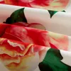Çiçek Baskı Kadın Kılıf Elbise Kap-Sleeve Rund Boyun Günlük Elbiseler 04K894