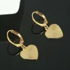 Gold Heart Hoop Серьги Женщины Девушка Модные Модные Ювелирные Изделия Для Африканской Арабской Ближнего Востока Дети Детские Подарки