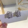 Stud Rose Earrings Jewelry Flower Earring For Women Wedding Engagement Fashion Christmas Party Gift 84211
