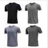 T-shirt fitness sportiva Abbigliamento fitness da uomo Elevata elasticità, Assorbimento della temperatura, Assorbimento del sudore, Top a maniche corte con colletto tondo