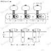 Набор классической гитары тюнинг колышки головки машины тюнеры с черными кнопками Гитарные аксессуары частей передаточное отношение: 1: 14
