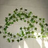 2.2M artificielle lierre vert feuille guirlande plantes vigne faux feuillage fleurs décor à la maison en plastique artificielle fleur rotin chaîne