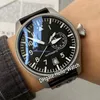 Big Pilot 46mm Titanium Steel Case IW500912 Automatic Mens Watch Black Dial 7 Day Power Reserve Leather Strap Sport Watches Hello_watch