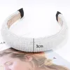 Crystal Gypsophila Rhinestone Headbands Chic Baroque Padded Headband Thick Gold Silver Women Party Nightclub Crown Headwear