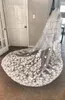 Voiles 2019 romantique 3D Floral voiles de mariage deux couches dentelle cathédrale longueur personnalisé luxe voile de mariée avec peigne vente chaude