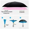 18 Stijl Gedrukte omgekeerde paraplu Dubbellaags met C Handvat Paraplu's Reverse Winddicht Vouwen Paraplu Sunny Rainy Umbrella BH1692 TQQ