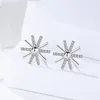 fashion 925 sterling silver gold delicate girl stud gift micro pave cz charm christmas cute star earring