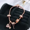 2020 novo estilo charme pulseira feminina moda contas pulseira pulseira banhado a ouro rosa diy pingentes pulseiras jóias meninas casamento5174985709