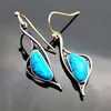 Creative Animal Turquoise Dangle Earring Dames Vintage Turquoise Earring Mode-sieraden voor Gift Party Groothandel Prijs